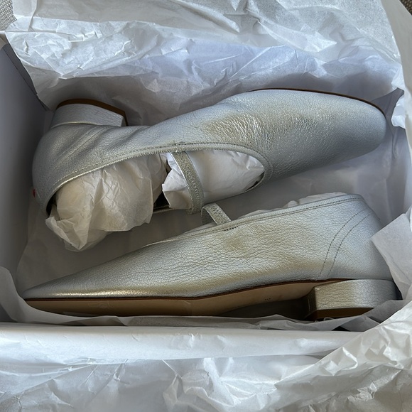 Aeyde Pippa Metallic Mary Jane Pump Size 38.5 - Picture 6 of 9